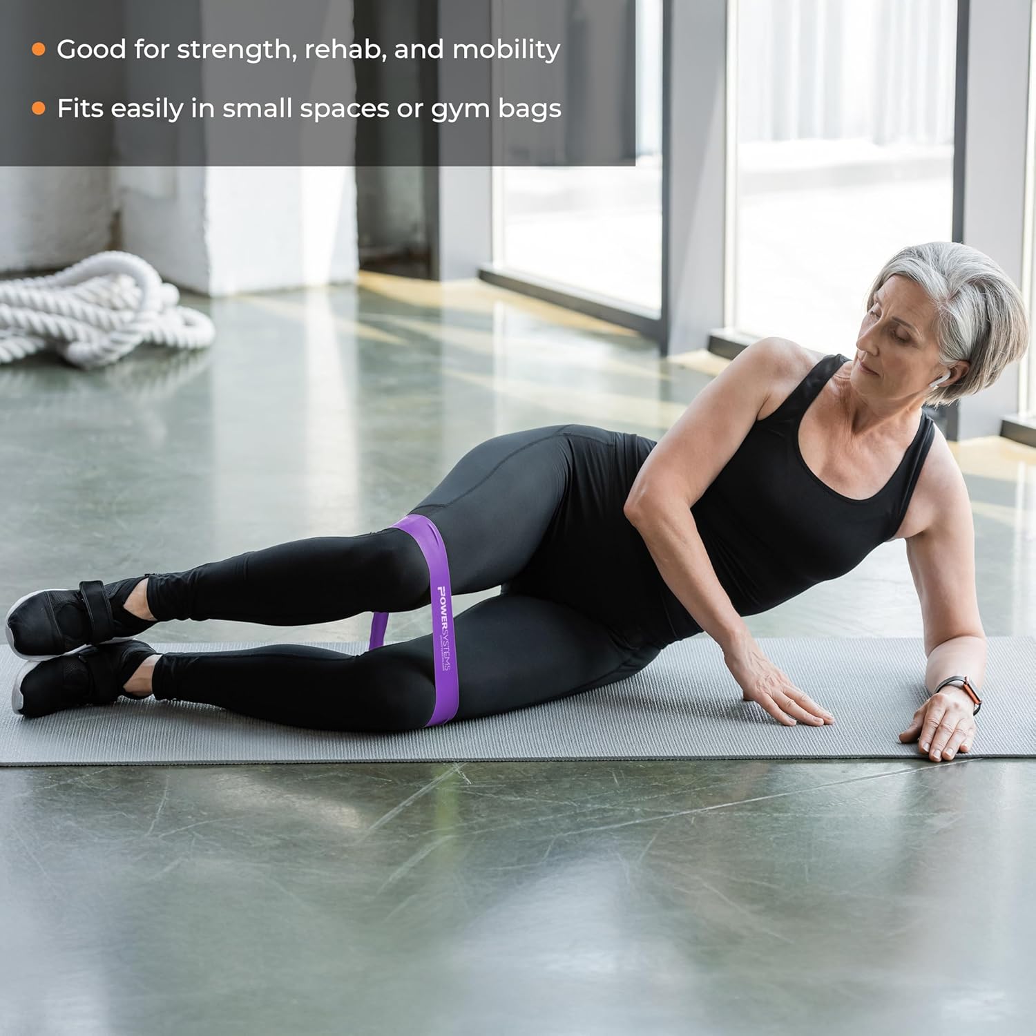 Power Systems Mini Versa Loops - Commercial Grade Resistance Bands for Physical Therapy, Strength & Fitness Training at Home or Gym - 10 Pack