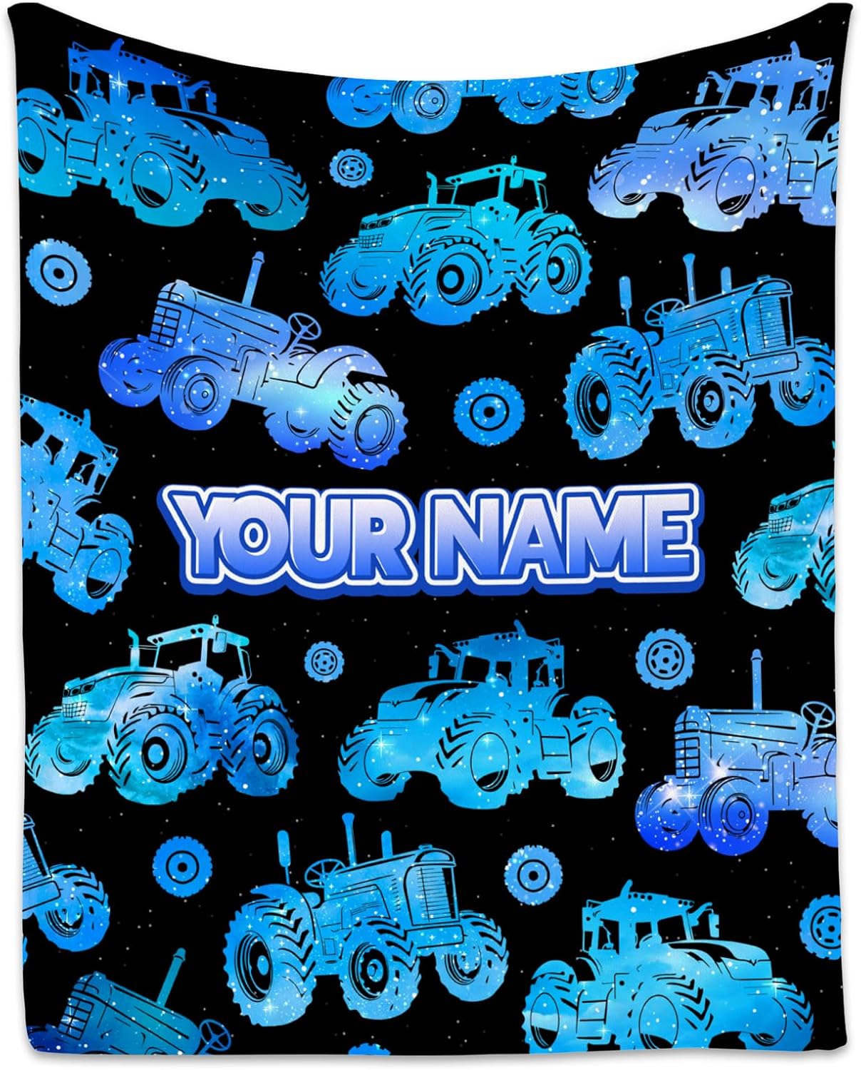 Personalized Truck Blanket with Name, Custom Kids Boys Blanket for Truck Lovers, Toddler Blankets for Boys Car Gifts, Flannel Fuzzy Throw Blanket for Bed Living Room (Yellow, 60x80 Inch)