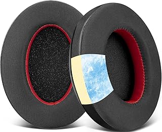 SOULWIT Cooling Gel Replacement Earpads for HyperX Cloud 1/2/Pro/Core/Alpha/Alpha S/Flight/Stinger/Mix/CloudX/CloudX Chat, Ear Pads Cushion with Softer High-Density Foam - Black