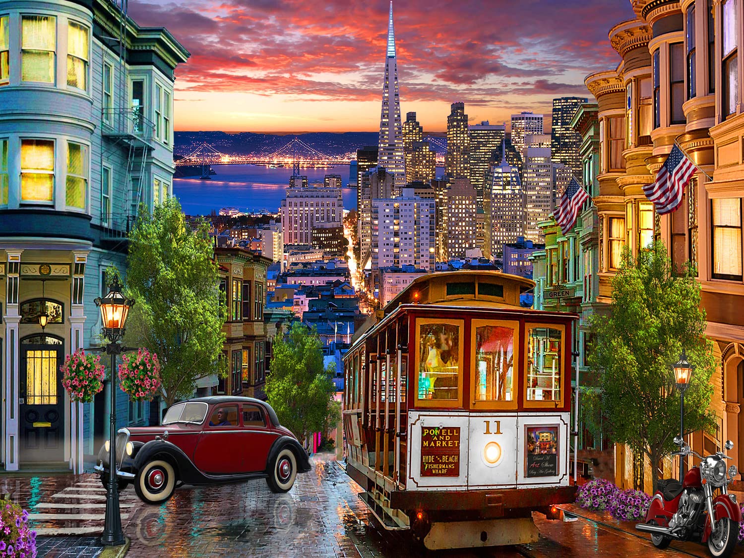 Vermont Christmas Company San Francisco Jigsaw Puzzle 500 Piece