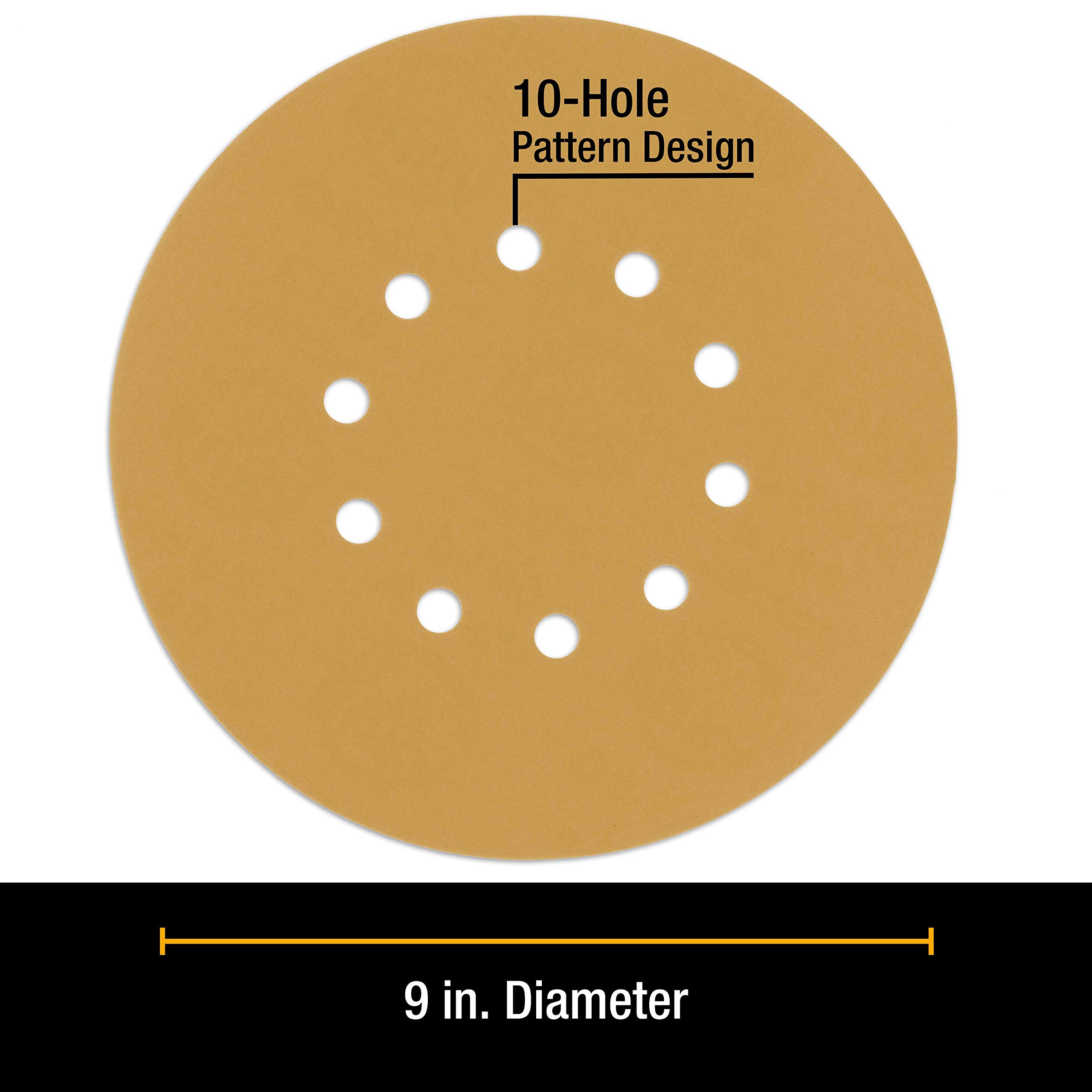 Dura-Gold Sanding Discs - 9" 240 Grit (Box of 10) -2
