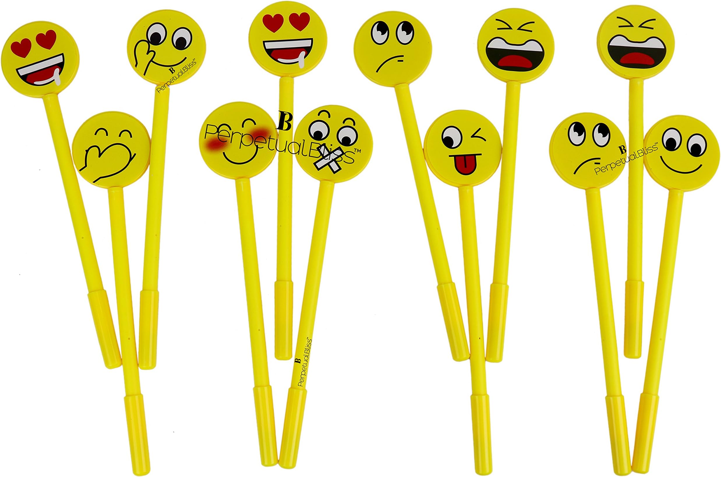 Perpetual Bliss (Pack of 12) Smiley Cute and Attractive Pens / Birthday Party Return Gifts for Kids
