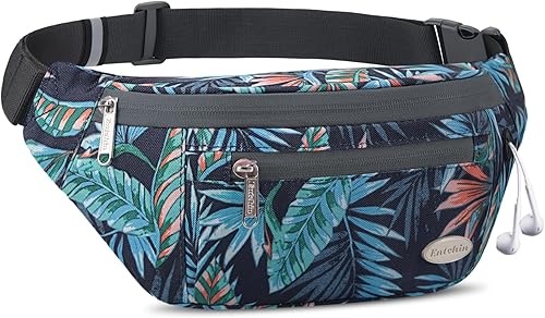 Miniatura 108 de Entchin Riñonera para mujeres y hombres, bolsa cruzada con 4 bolsillos con cremallera, bolsa de cintura ajustable, uno de los regalos esenciales