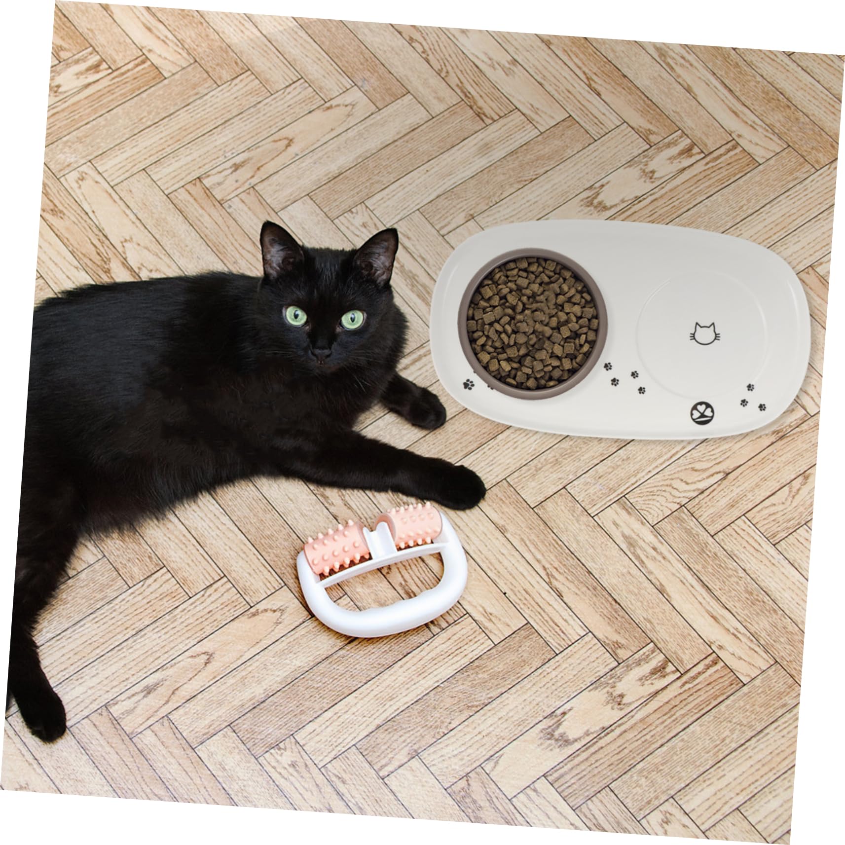 Toyvian Keramik Futternapf Katzen-Tray Praktische Und Stilvolle Futterstation Für Katzen Und Kleine Hunde rutschfest Einfach Zu Reinigen Zur Vermeidung Von Verschmutzungen