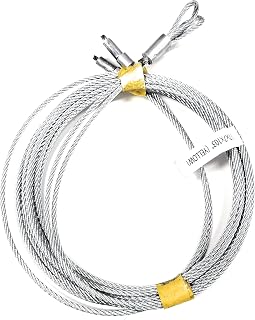 7’ Garage Door Cables Pair for Doors Overhead Residential Doors 7’ Tall or 6’ 6” Tall. Cut to Size. Heavy Duty for Torsion Spring Type Doors for The Home.