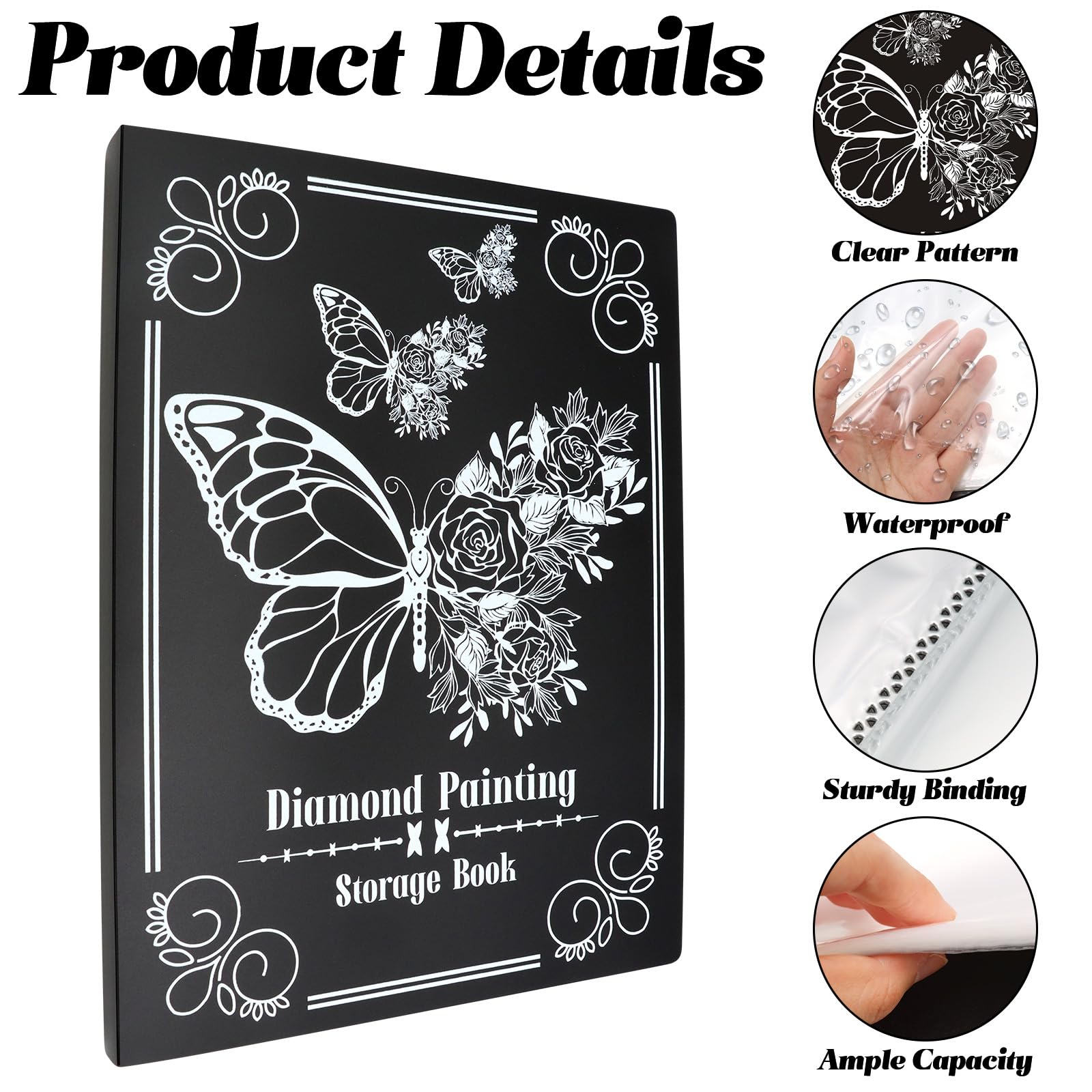 SPOKKI Diamond Painting Pictures Album, A3 Diamond Painting Folder for Storage Diamond Painting Pictures with 60 Sheets - Image 3