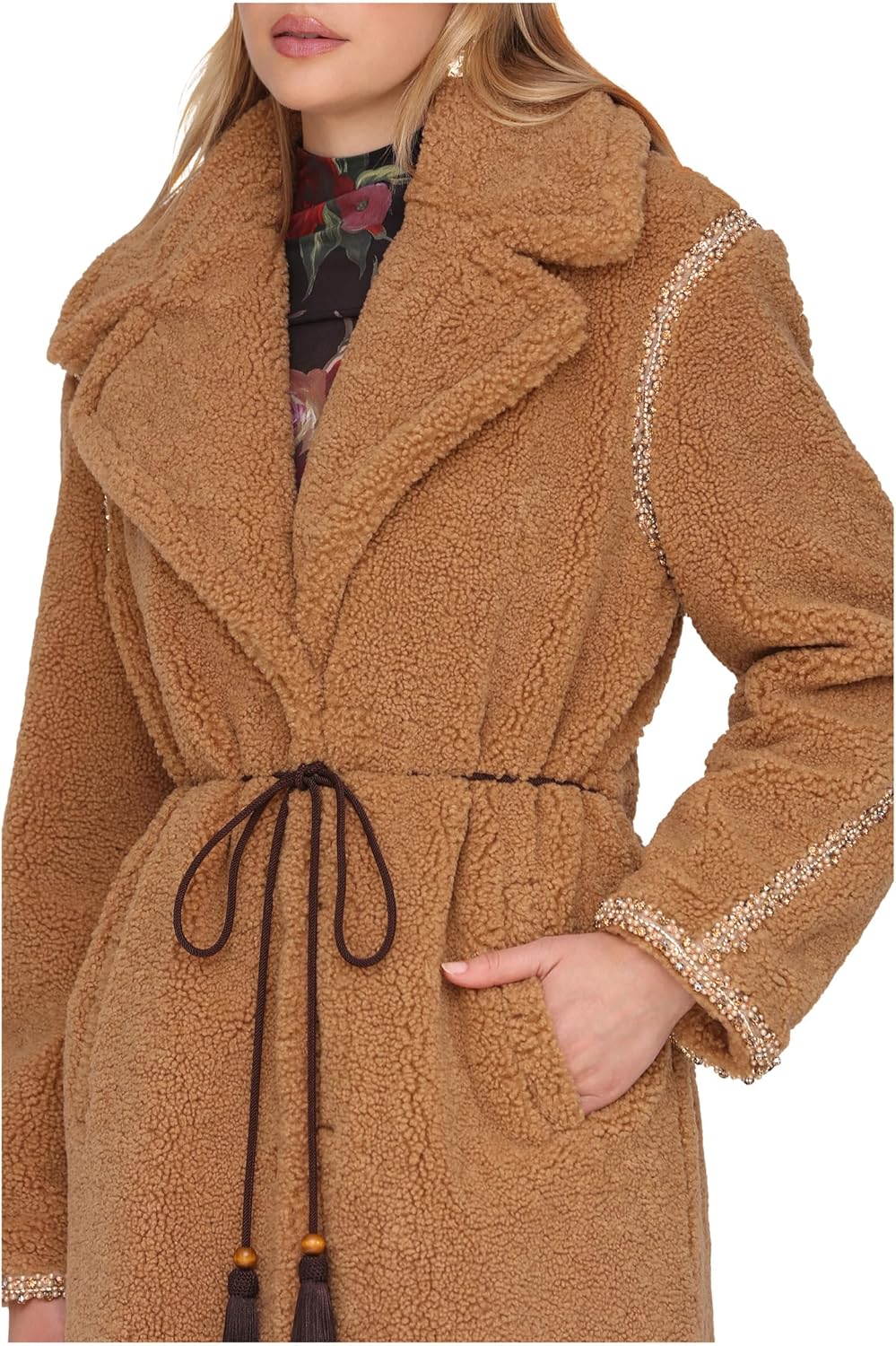 Avec Les Filles womens Oversized Belted Coat - Image 4