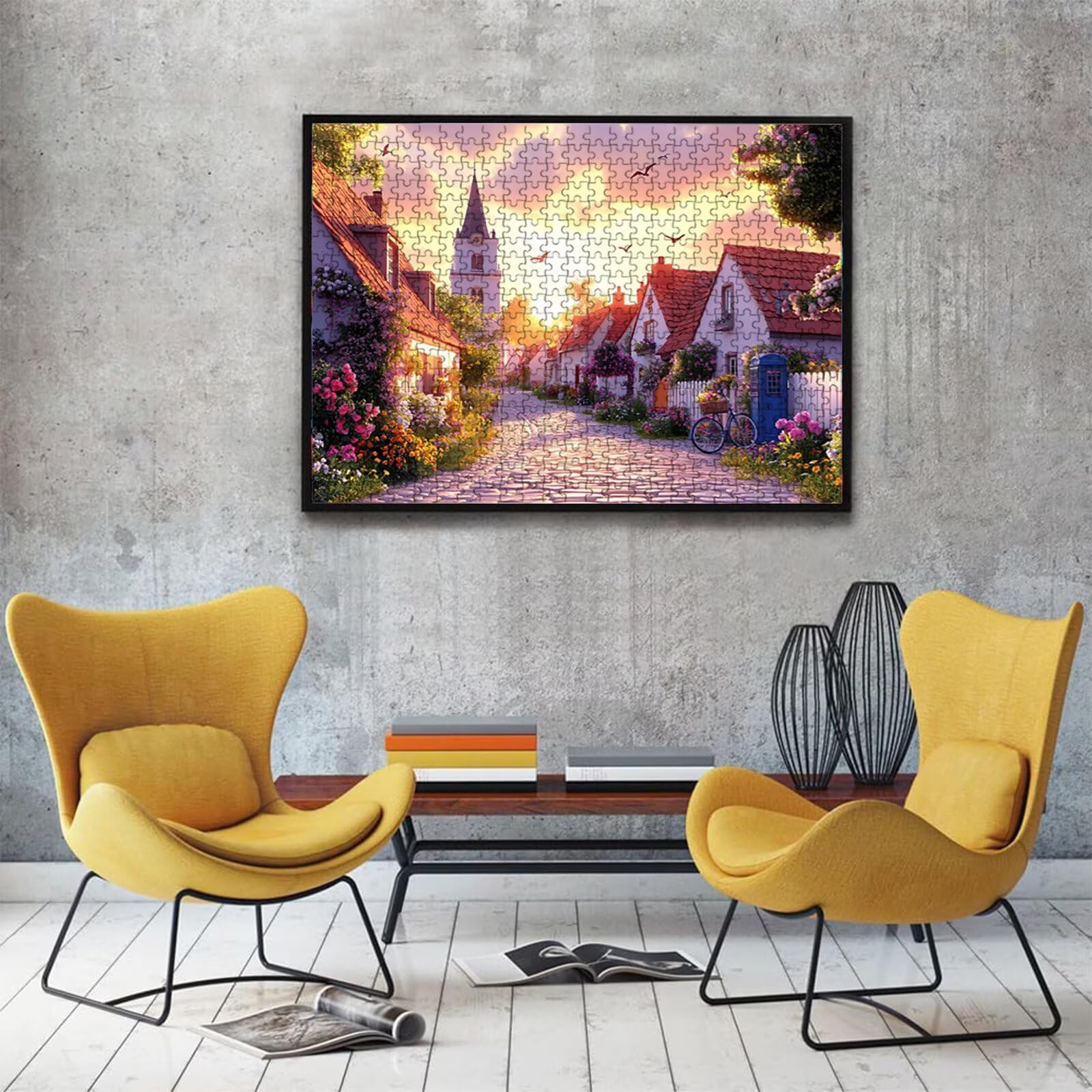 Puzzle Villa Zachód Słońca | Puzzle 3000 sztuk XL 122 x 81 cm | Trudne drewniane puzzle dla dorosłych | Z wykwintnym pudełkiem do pakowania | Udekoruj całą rodzinę | Puzzle dla dorosłych W3H-387