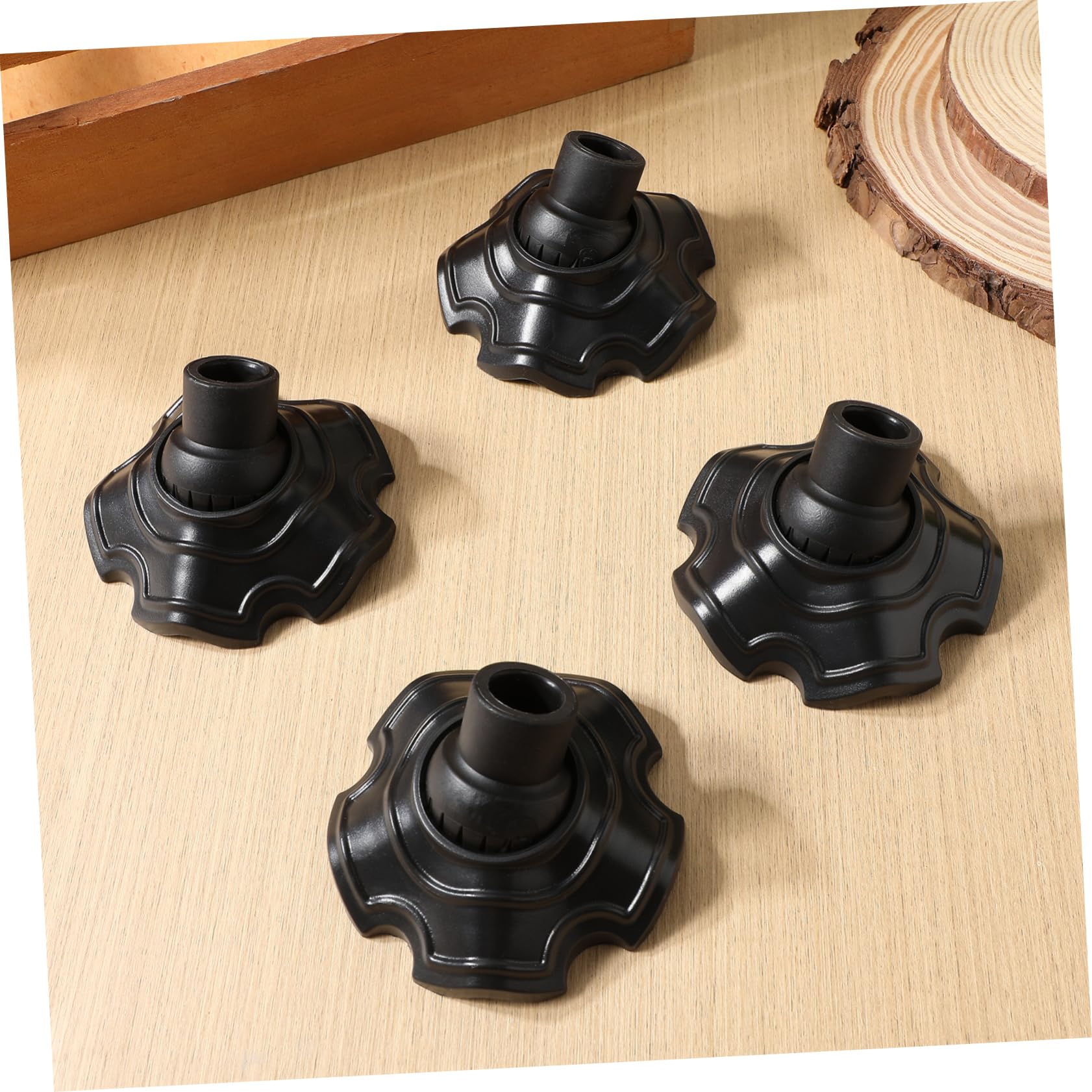Embouts de Pieds de Chaise de Camping Noirs, Lot de 4 en Plastique