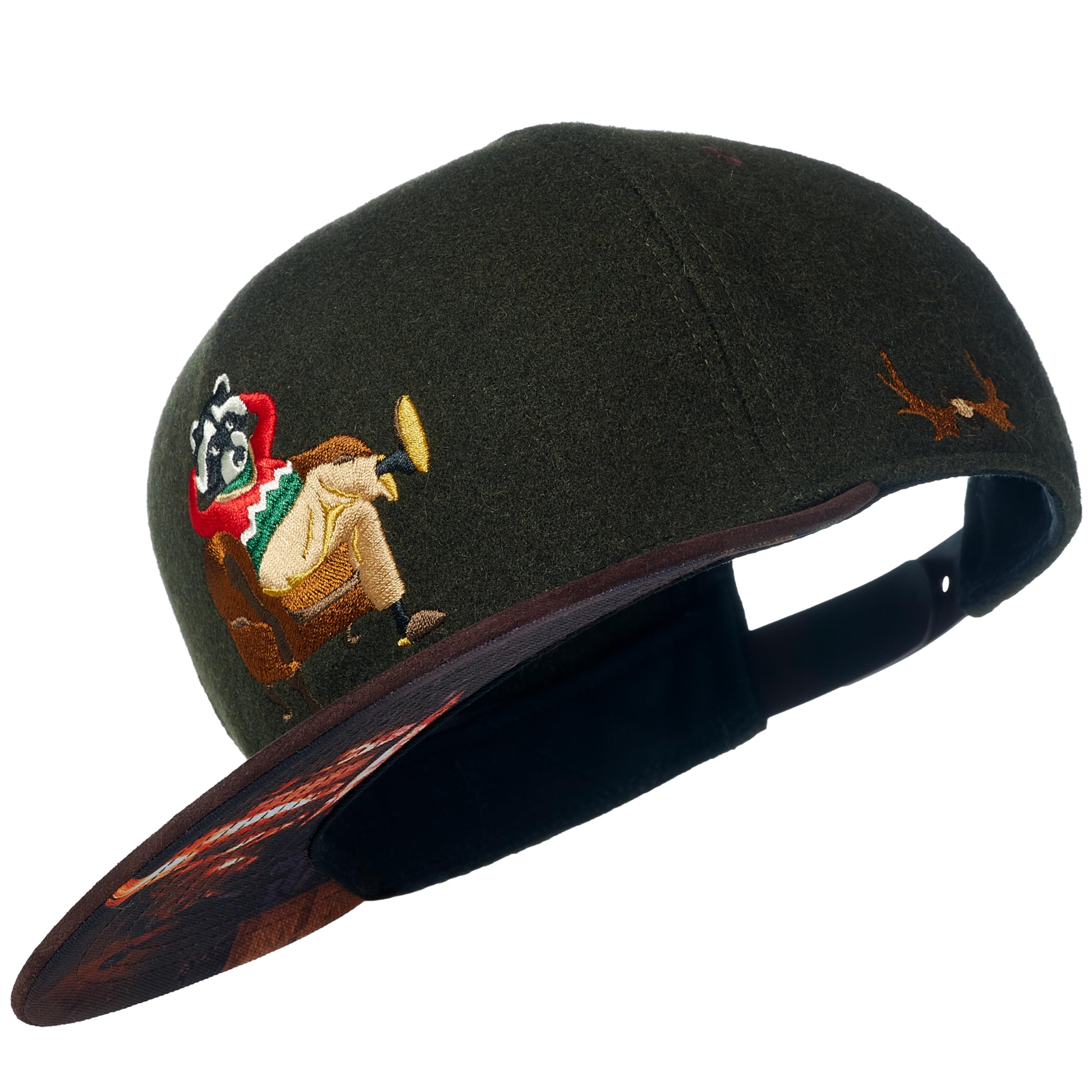 Cadency® Gorra con acogedor diseño invernal, unisex, talla ajustable, verde oscuro, Talla única