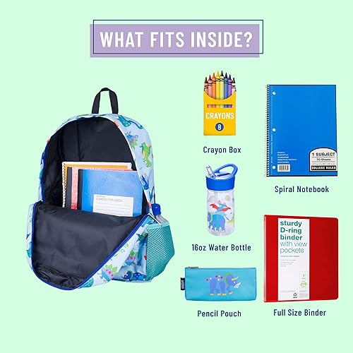 Miniatura 3 de Wildkin Mochila infantil de 16 pulgadas para niños y niñas, perfecta para la escuela primaria, cuenta con respaldo acolchado y correa ajustable,