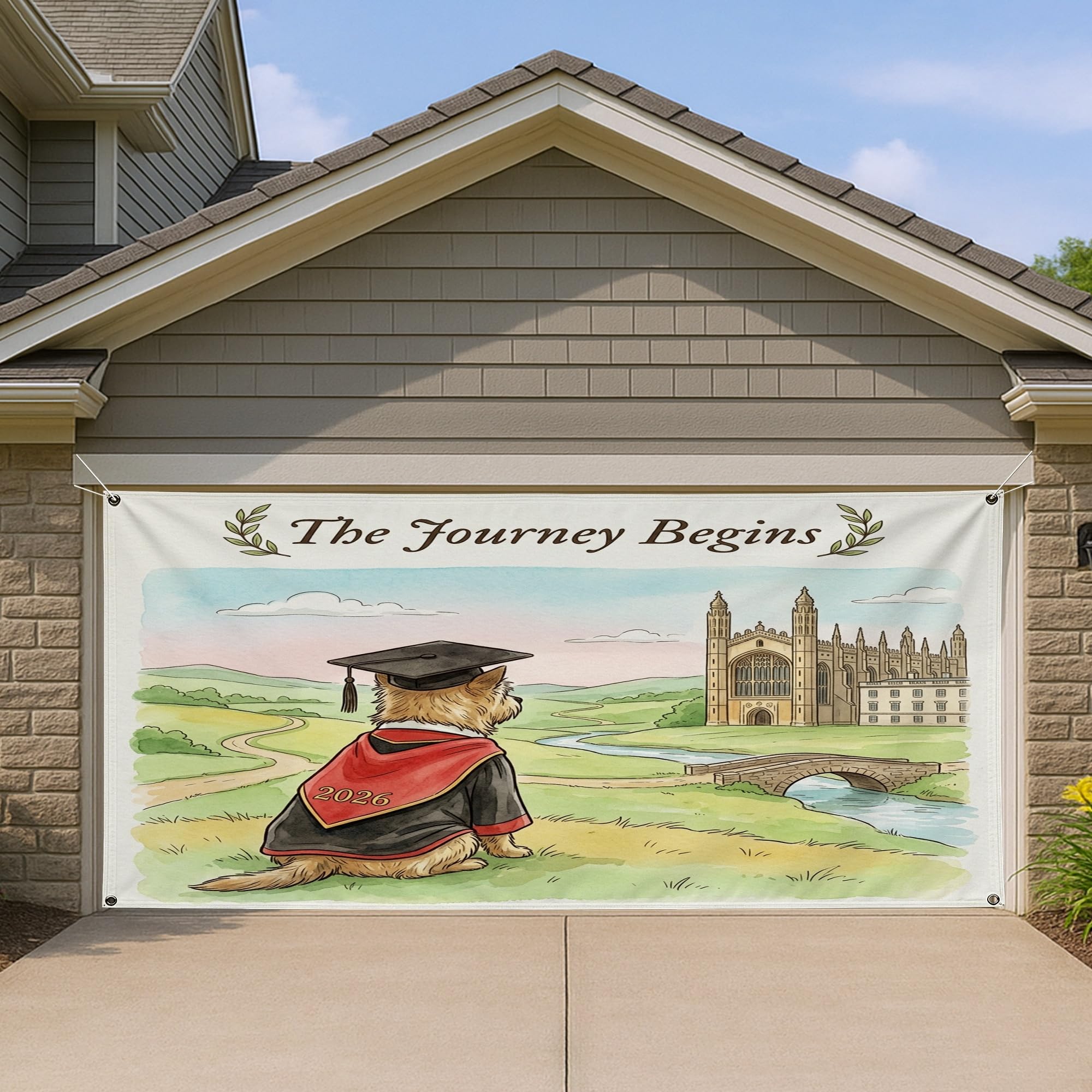 Décoration extérieure pour fêtes et événements d'été avec bâche de garage