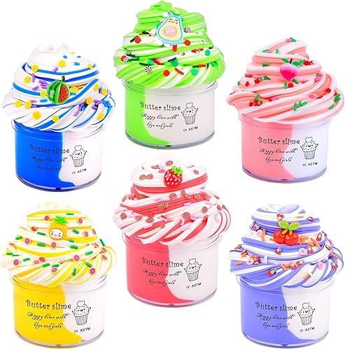 Paquete de 6 limos de mantequilla de fruta, melocotón, sandía, aguacate, piña, regalo de cumpleaños, regalos de fiesta para niñas y niños disponible en Yaxa Colombia