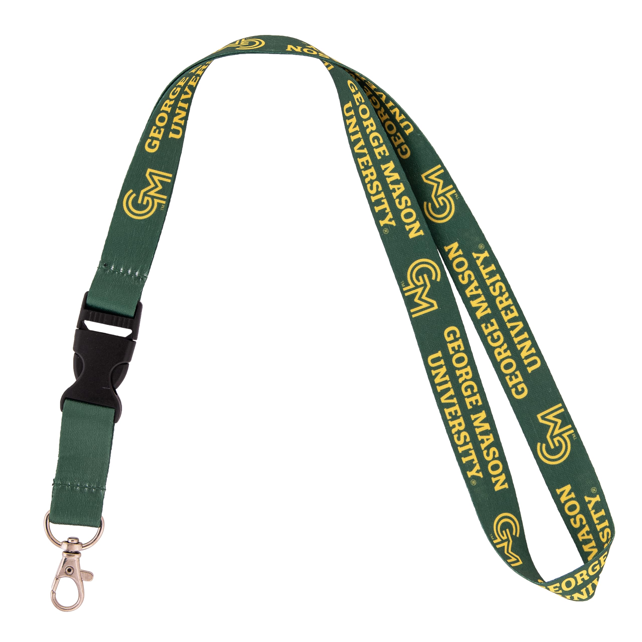 Desert Cactus George Mason University Lanyard GMU Patriots Car Keys ID Badge Holder Keychain Detachable Breakaway Snap Buckle (Green - New Branding)