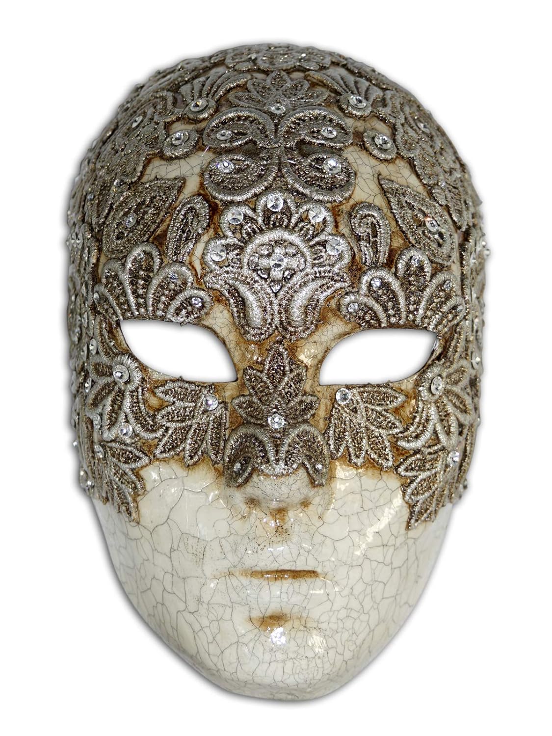 Full Face Eyes Wide Shut Mask Volto Mac for Men (Silver