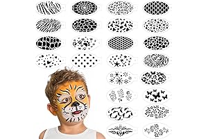 Chinco 24 Pieces Body Stencils for Kids and Adults Face Painting and Halloween Makeup