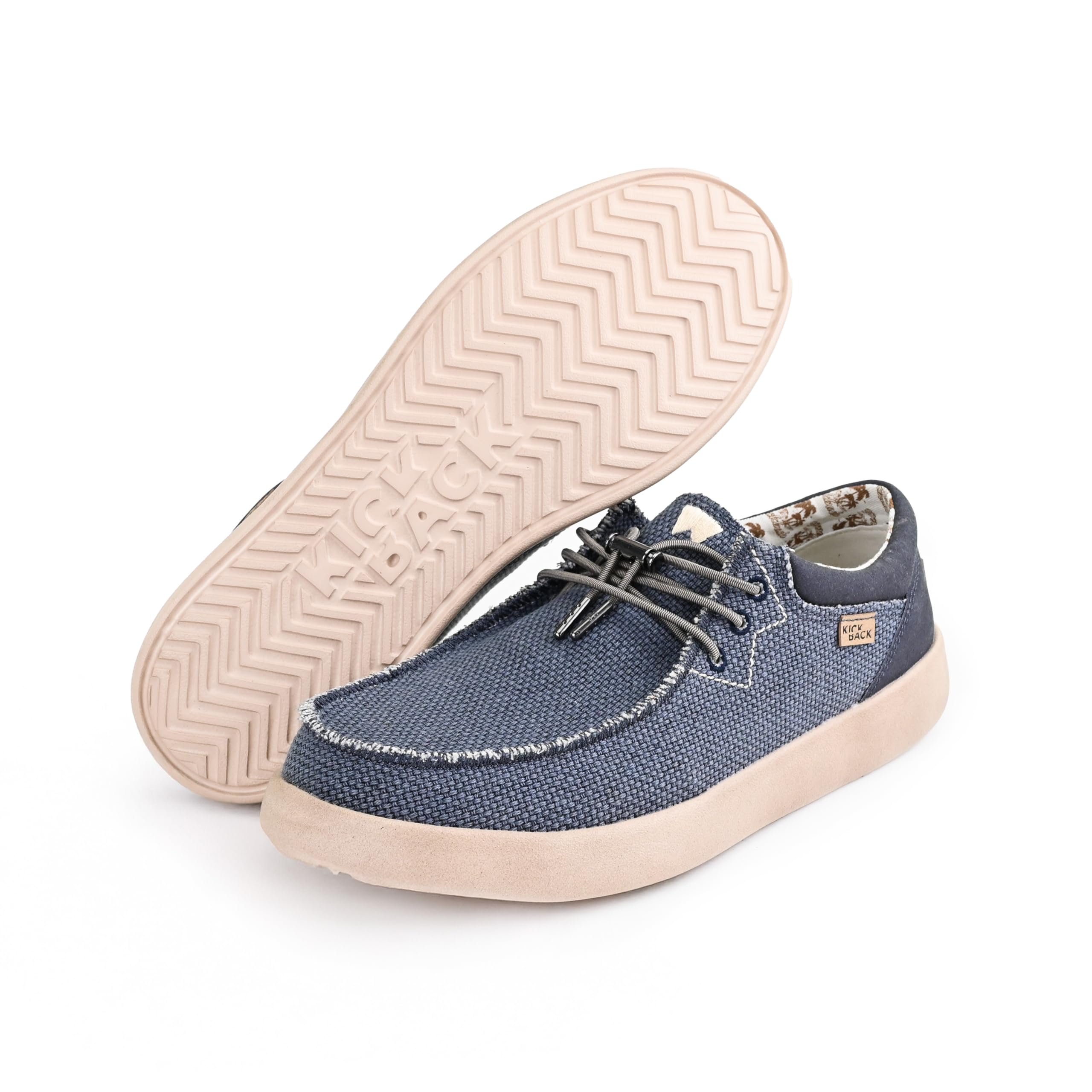 Kickback Haven Mocassini Slip‑On Uomo Stile Sneaker – Scarpe Casual in Canvas, Lino o Mesh Elasticizzato con Lacci Elastici Regolabili, Comode ed Eleganti per l’Estate Quotianiana