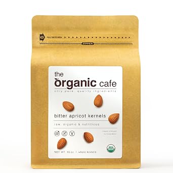 Organic Bitter Apricot Kernels Raw 1LB - USDA Certified, Vegan, Kosher Organic Bitter Apricot Seeds