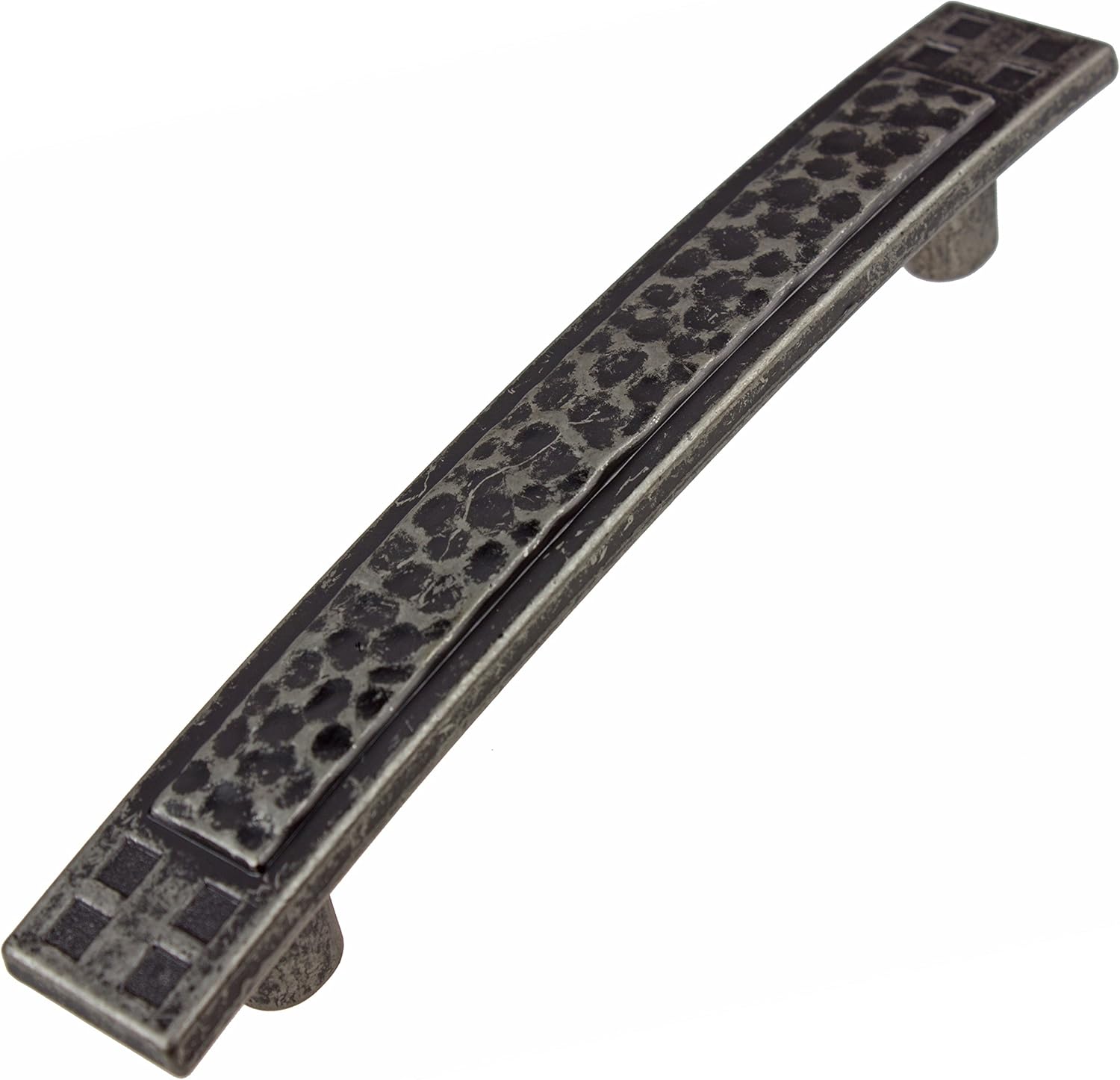 GlideRite Hardware 4244-WN-10 Hammered Mission Style Cabinet Pull, 10 Pack, 3.75, Weathered Nickel