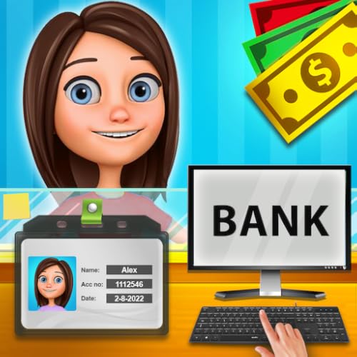 Real Bank Manager & Cashier Games - ATM Cash Simulator Games for Kids Free