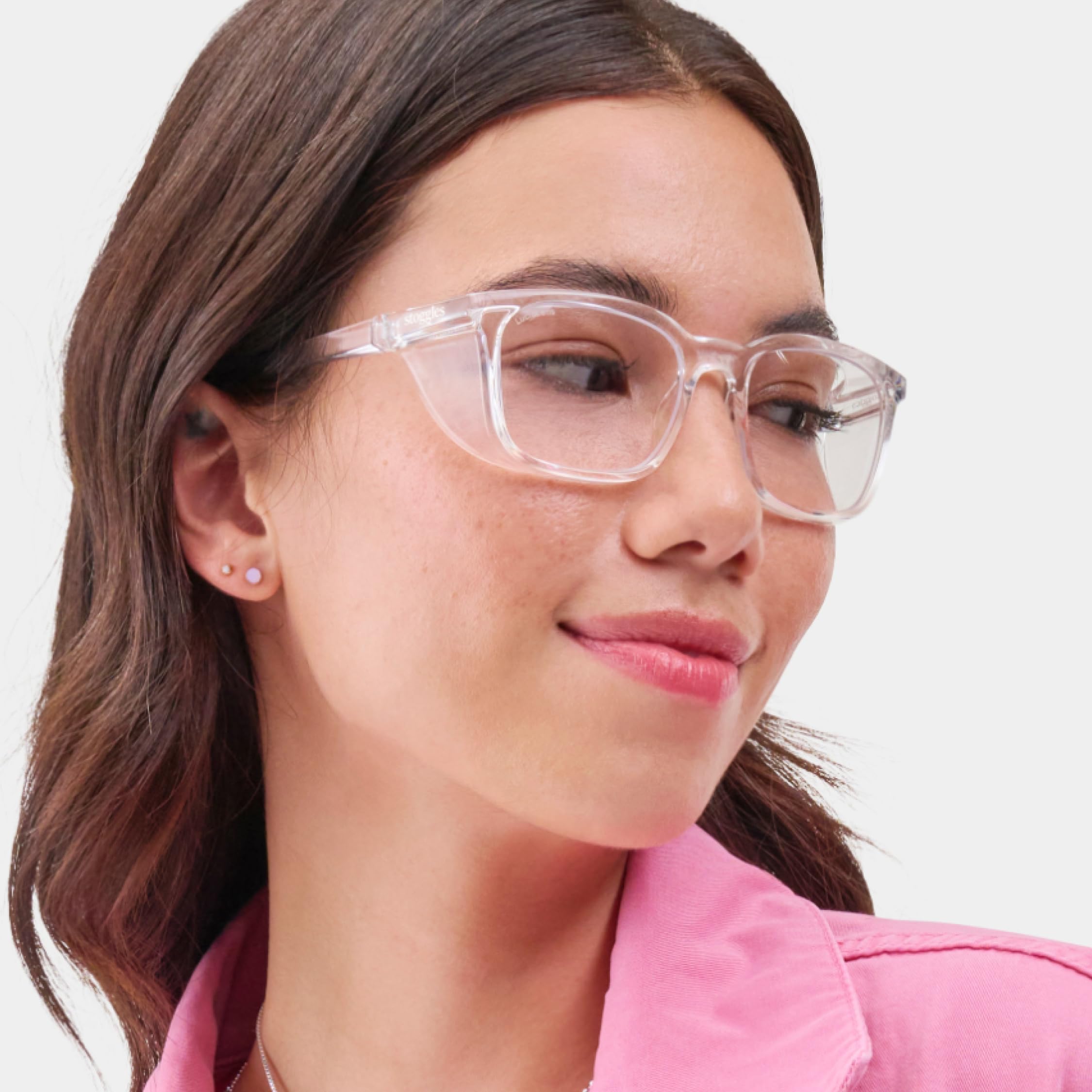 Stoggles Rectangle Z87.1 - Gafas de seguridad de policarbonato con certificación Z87.1, a prueba de arañazos e roturas, lente de bloqueo de luz azul y UV, protectores superiores y laterales, antivaho,
