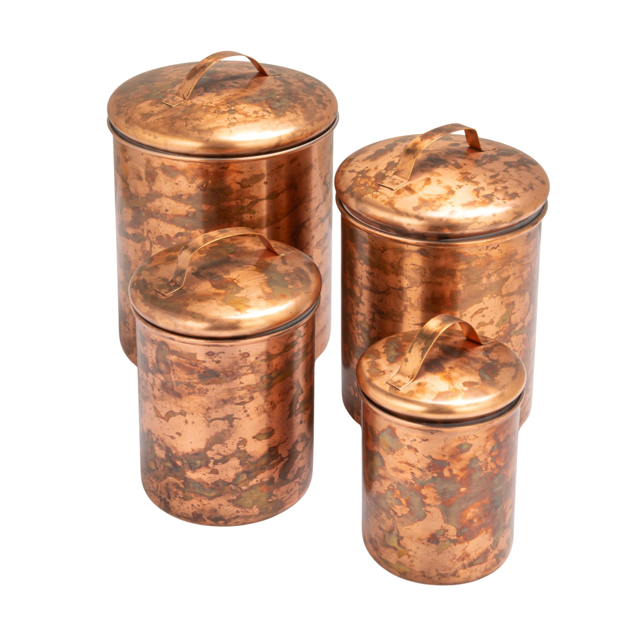 Creative Co-Op Oxidized Copper Canister Set