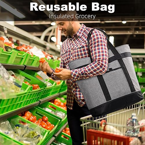 Miniatura 4 de Daoxizhou Bolsa de refrigerador reutilizable Bolsas de comestibles aisladas Bolsa de transporte para calentador de alimentos Bolsa de asas con