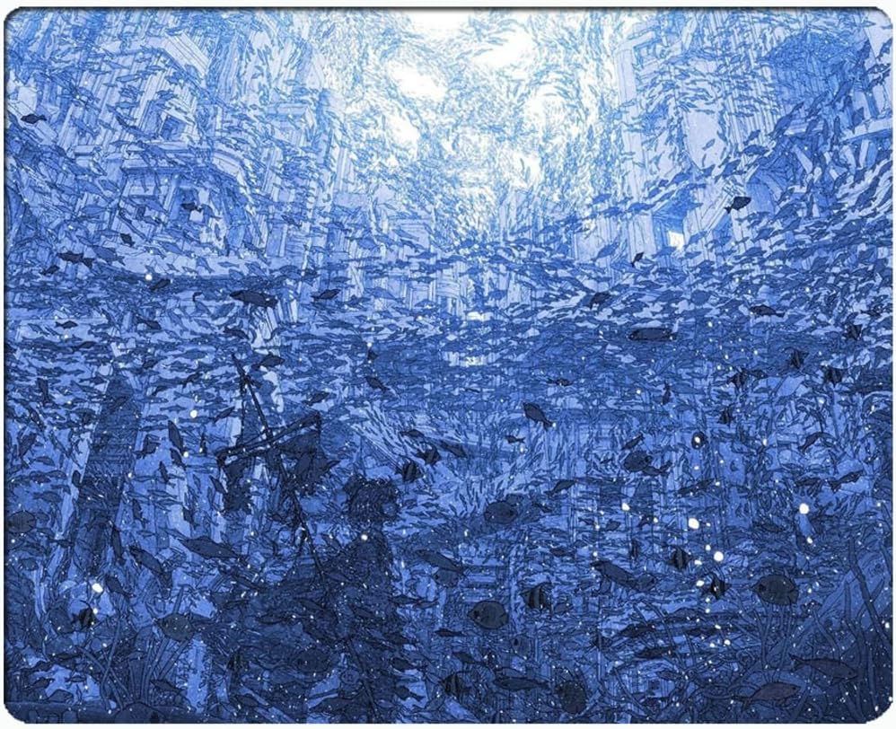 Underwater city full of fish Custom Personalized Gaming Mouse Pad Rubber Durable Computer Desk Stationery Accessories Mouse Pads For Gift