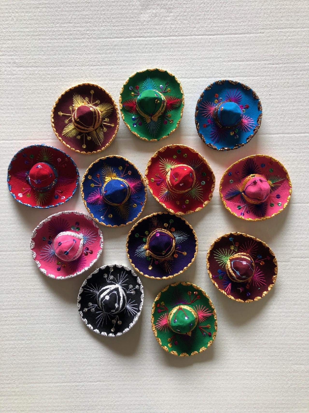 Set of 24 Mini Charro Hats, Mexican Mini Hats, Party Decorations