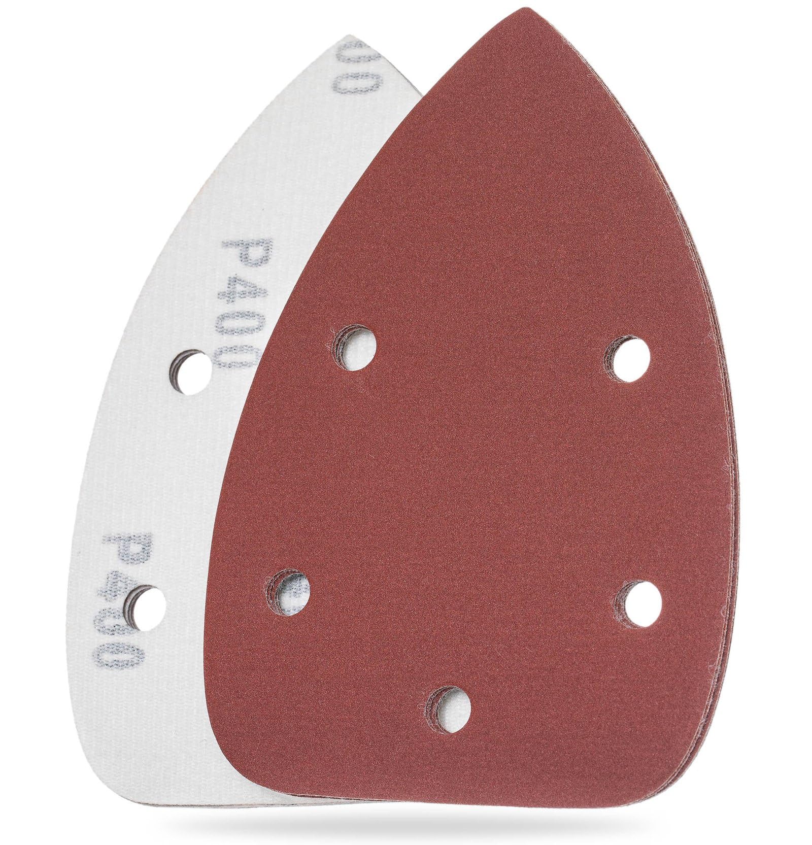 YoiYee Mouse Sanding Sheets 140 x 90mm - Grits P120/180/240/400-5 Hole Hook and Loop Sandpaper for Smooth Finish - 20PCS