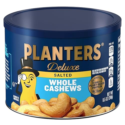 Planters Anacardos enteros salados Deluxe bote de 85 onzas