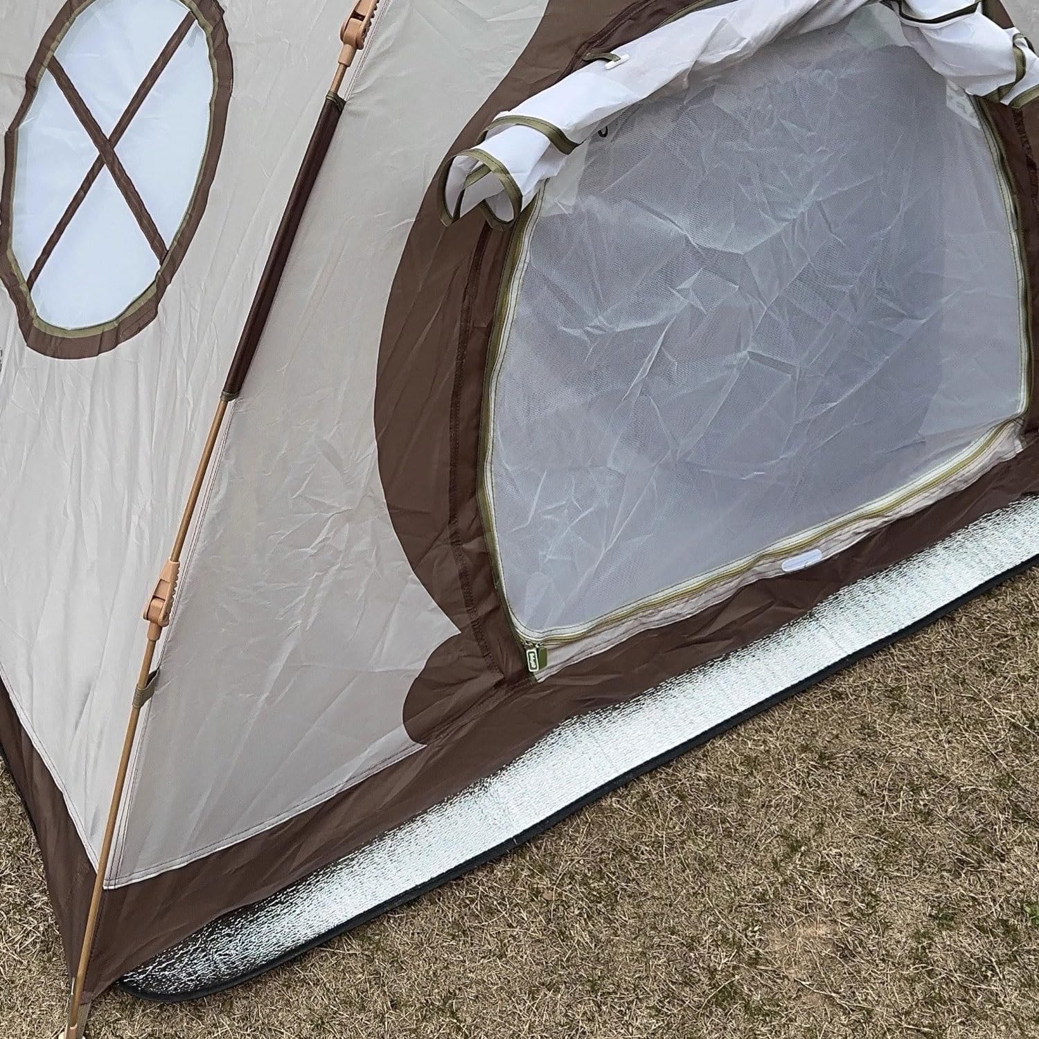 Esterilla de Camping de Aluminio, Tamaños múltiples Plegables 4m m de la Estera Que acampa del cojín for Dormir de la Espuma del Papel de Aluminio