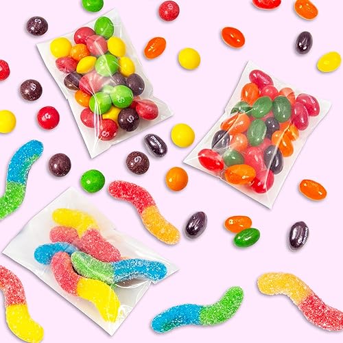 Miniatura 2 de Paquete de 200 bolsas de celofán resellables transparentes, gruesas de 2 milésimas de pulgada de grosor, brillantes, autoadhesivas, para regalos,