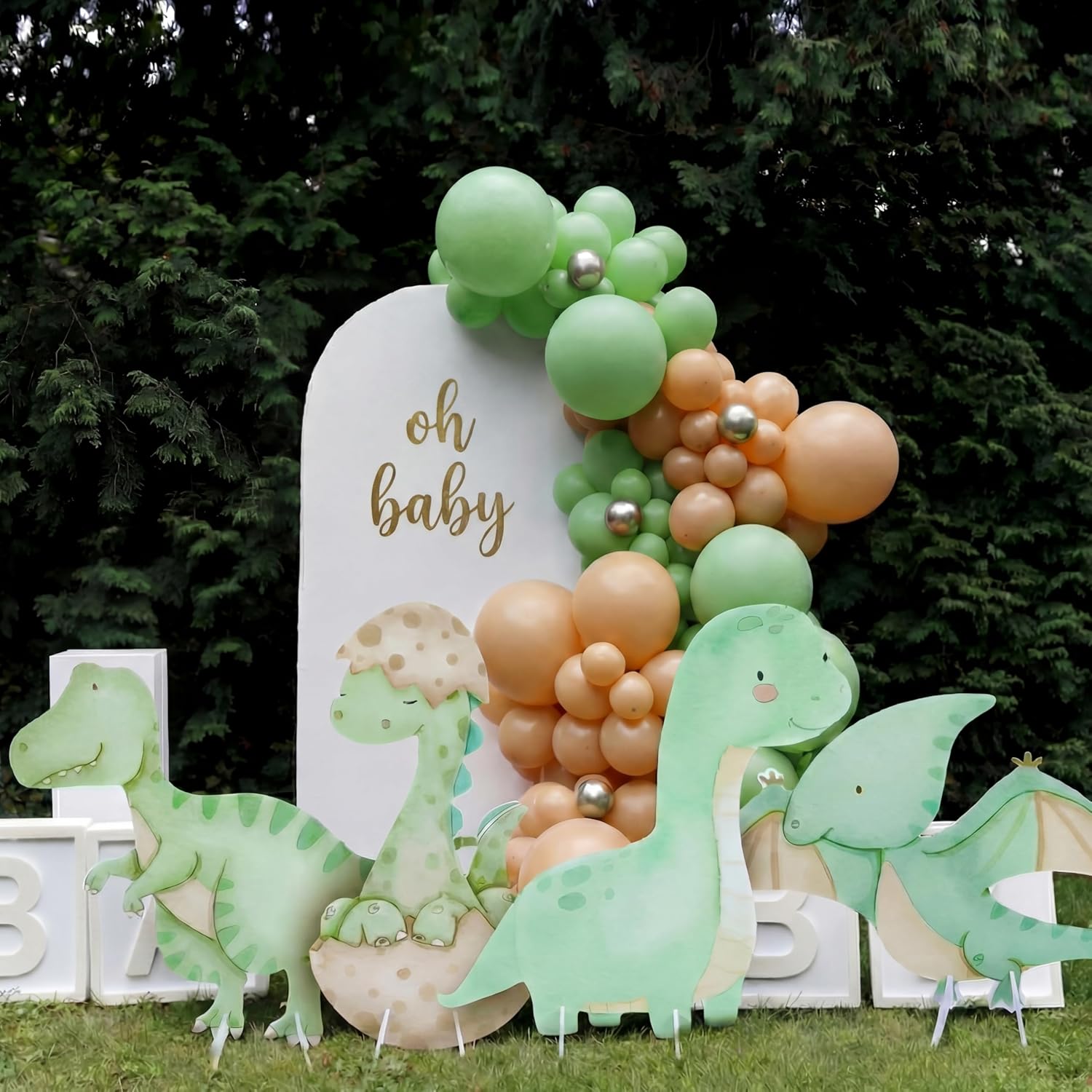 4 Pcs Large Hatching Soon Baby Shower Decoration Dinosaur Baby Shower Decorations Dino Birthday Party Decor Cartoon Dinosaur Cutouts Cardboard Standup Centerpiece Phot Booth Props