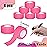 Twavang 6 Pack 1 Inches Self Adhesive Bandage Wrap Breathable Cohesive Bandage Elastic Tape for Pets, Athletic, Sports, Wrist, Knee, Ankle(5 Yards Per Roll, Pink)