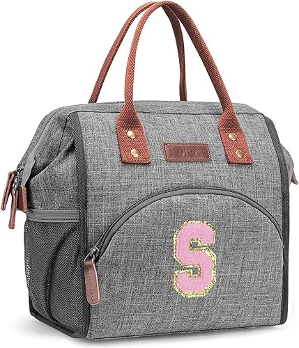 LOKASS Lonchera con inicial para mujer