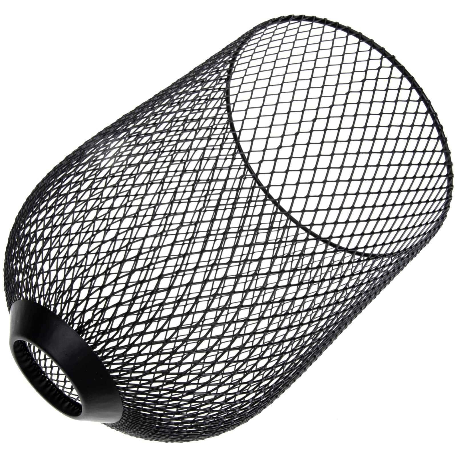 Mobestech Wydrążona osłona cienia 20 x 15 cm abażur żelazna sztuka metalowy klosz lampy ze wzorem drzewa do lampy stołowej - klatka dla ptaków czarna