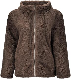 Jackets Juniors Mock Neck Full Zip Jacket Fleece Jacket Flannel Jacket Women