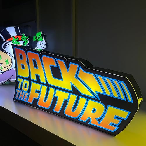 Miniatura 5 de Letrero de neón LED de Regreso al Futuro, arte de pared de película con luces LED  Decoración de ventilador regulable para cine en casa, dormitorio,