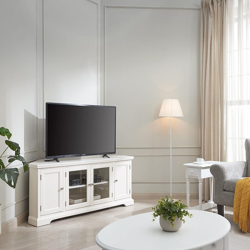 Leick Home Mateo Corner TV Stand, 57", White image 2