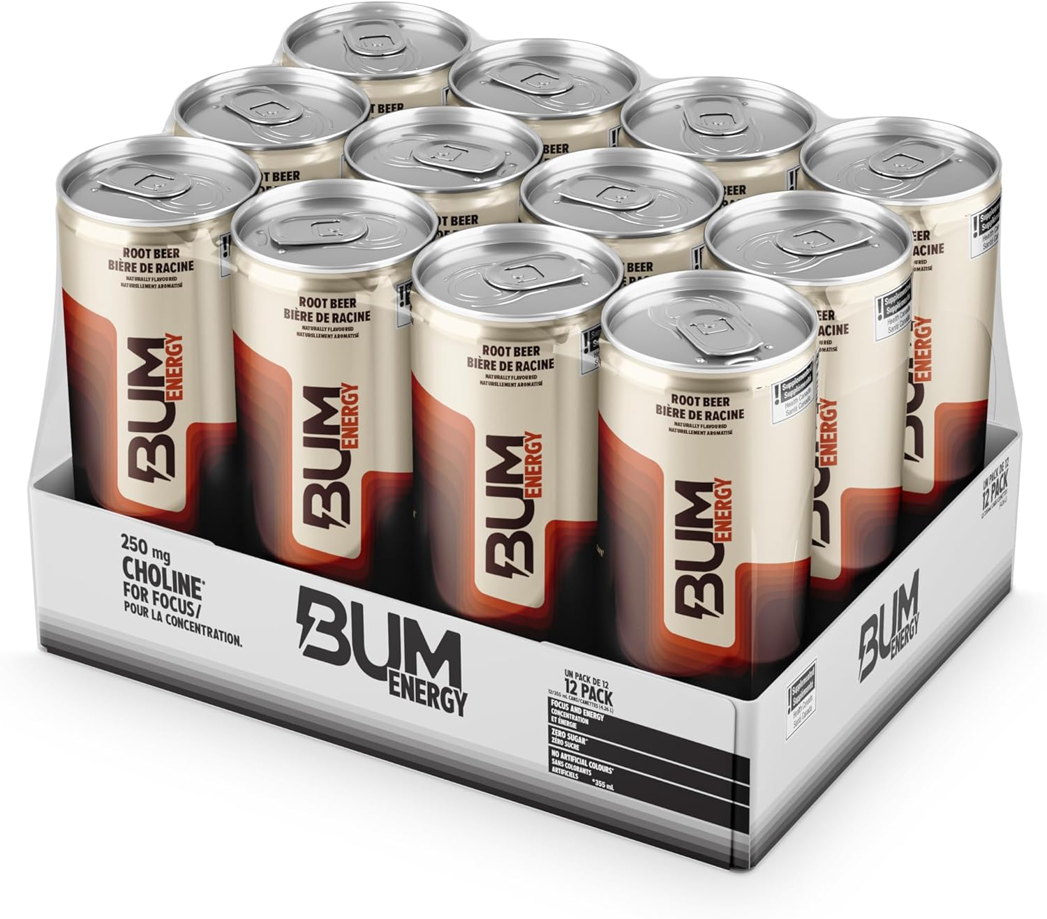 Raw Nutrition Cbum Energy Drink | Root Beer | 355ml (Pack of 12)