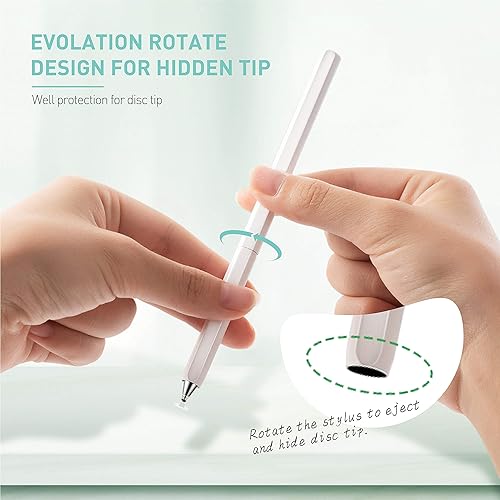 Miniatura 3 de Lápiz capacitivo universal para pantallas táctiles, punta de disco capacitiva universal de alta sensibilidad y precisión para