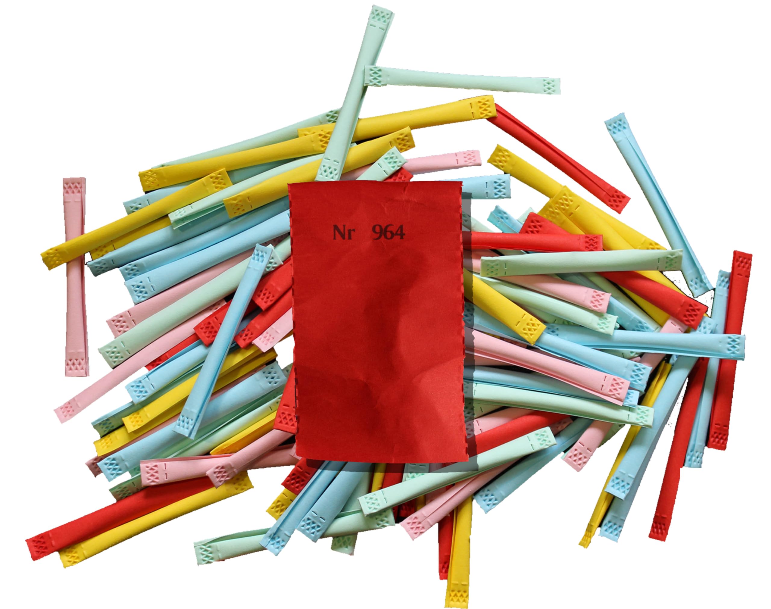 Tombolalose Lospaket 500 Gewinne 1-500 fortlaufend nummeriert, 10x50 Sicherheitslose, bunt gemischt, perforiert, ideal für Tombola & Verlosung