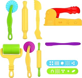 Kare & Kind Set of 10 pcs Smart Dough Tools Kit with Extruder Machine/Dough Tools (Extruder + Dough Tools)…