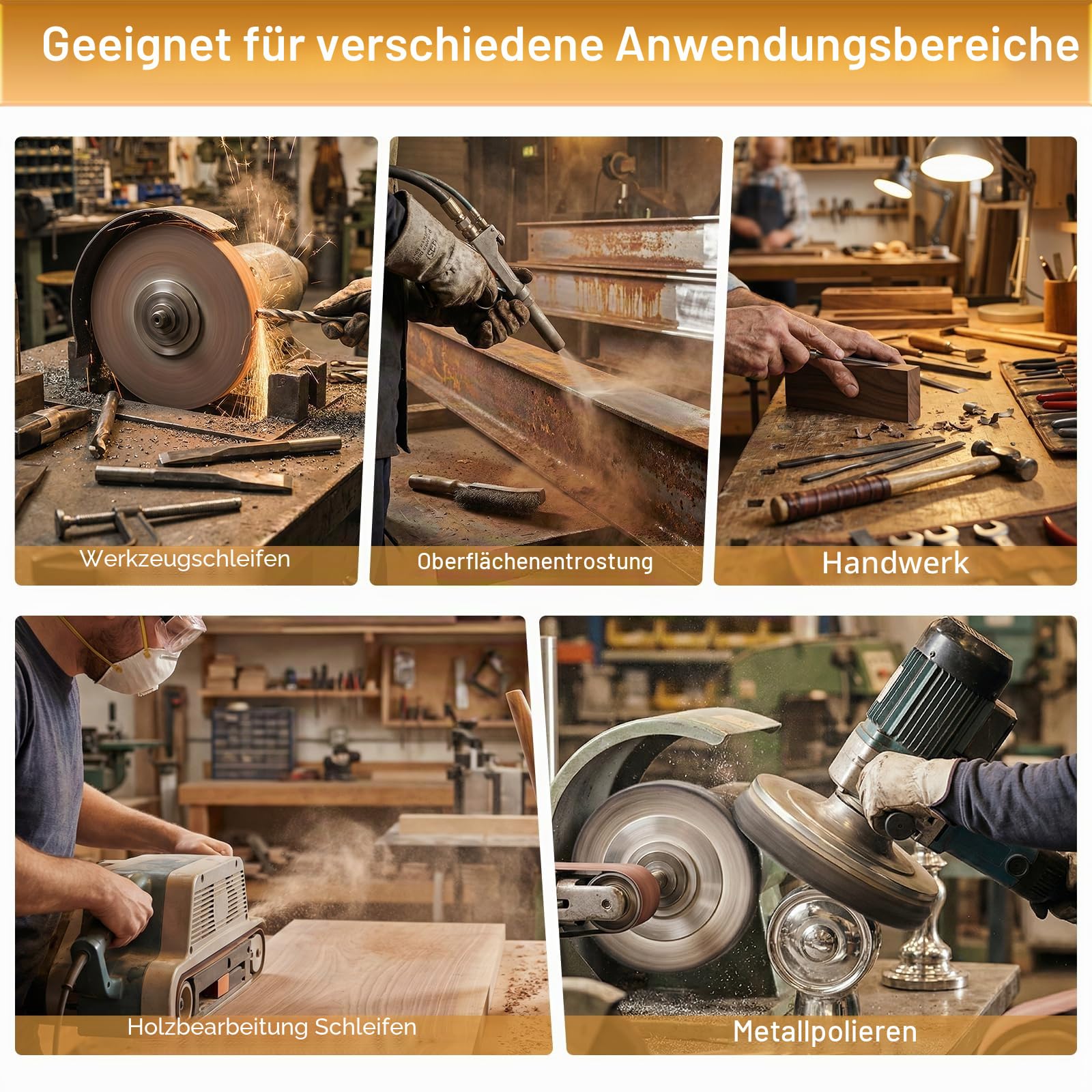 Elektrischer Bandschleifer, Mini-Bandschleifer Poliermaschine, 15-Grad-Messerschärfer with 20 Sanding Belts and 20 Pieces Sandpaper, Belt Sander for Metal Polishing, Wood Polishing and Tool Sanding