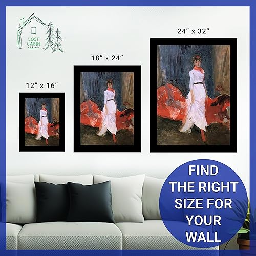 Miniatura 6 de Arreglo de cabaña perdida en rosa, rojo y morado de James Abbott Whistler  Impresión en marco plano negro  Reproducción de pintura de obras de arte