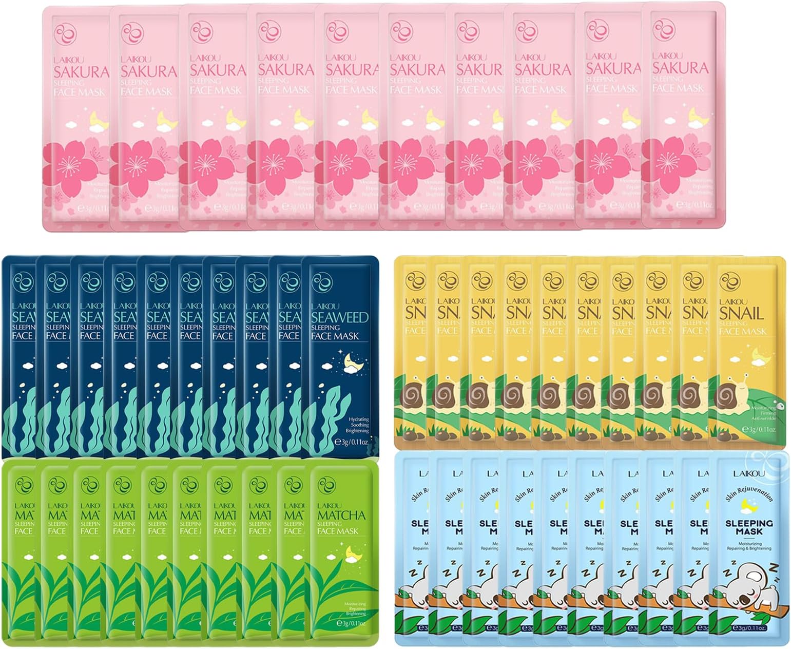 OKAQEE Sakura Face Mask - Sleeping Mask 40pcs