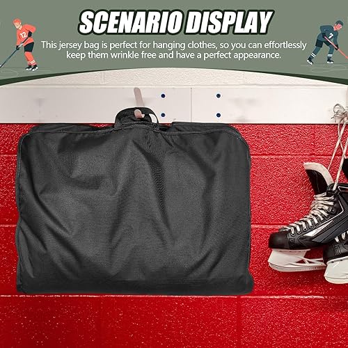 Miniatura 6 de 2 bolsas de hockey para ropa de hockey, bolsa de ropa individual de hockey con cremallera fuerte, bolsas de almacenamiento para trajes, sin polvo,