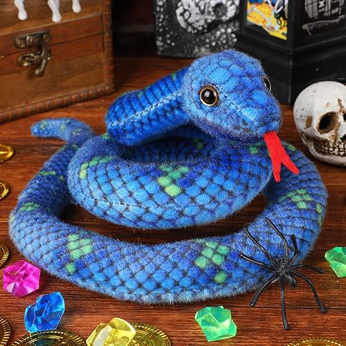 Miniatura 64 de Peluche de serpiente, animal de serpiente de peluche, serpientes de juguete pequeñas de 27 pulgadas para niños, serpiente de peluche gigante
