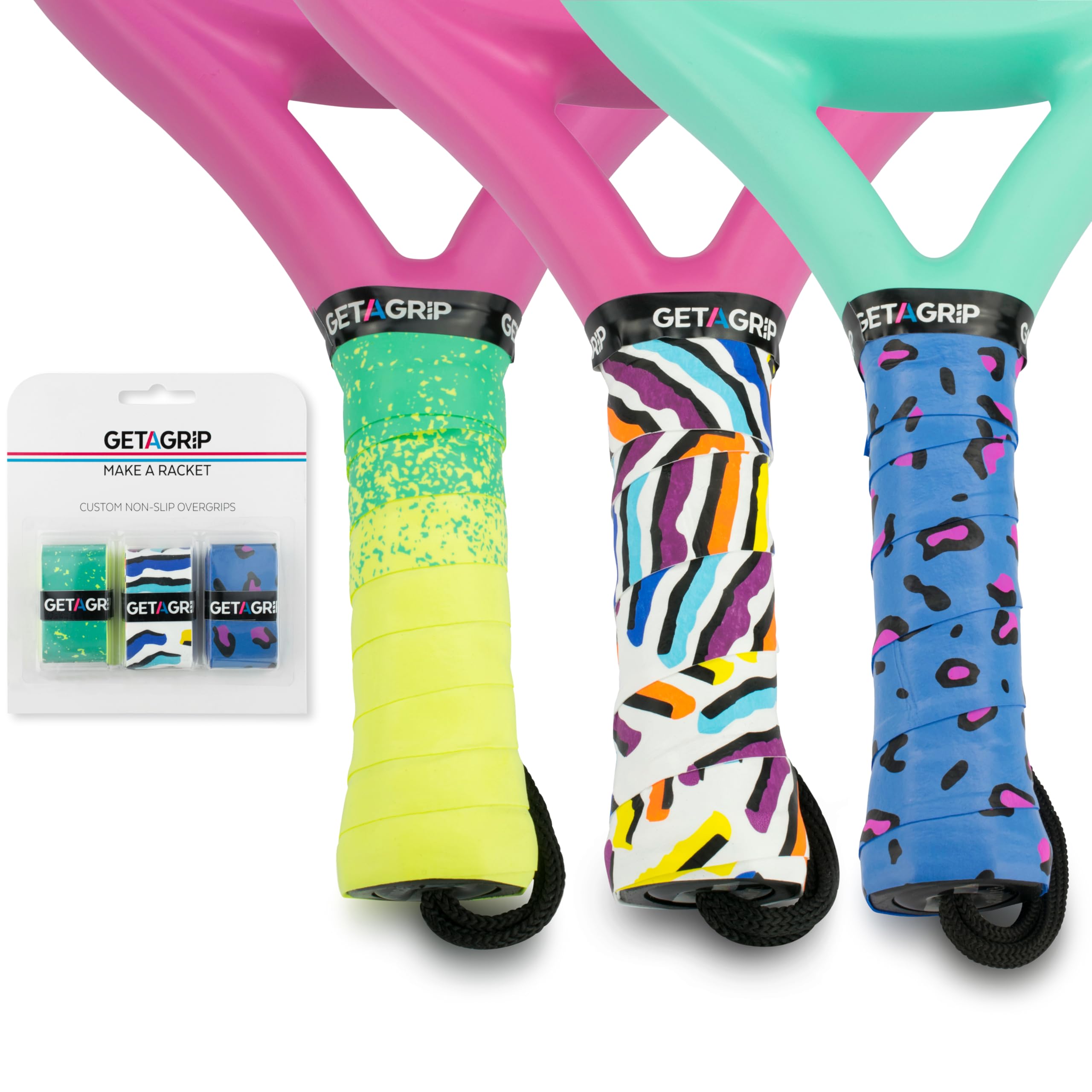 GET A GRIP Padel Racket Overgrip Tape, Anti-Slip, Quick-Drying (FYFP, 3) โ image 1